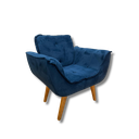 Ver imagem 1 de Poltrona Decorativa 1 Lugar Azul 325 Rebeca