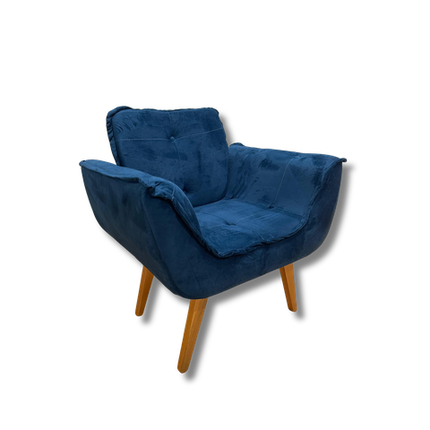 Poltrona Decorativa 1 Lugar Azul 325 Rebeca