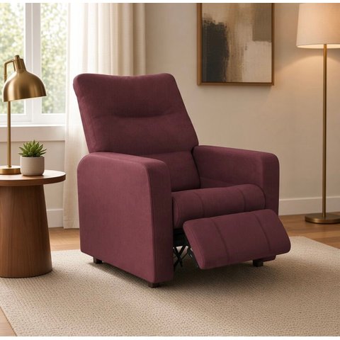 Poltrona do Papai Reclínavel Matrix Suede - Élpis Móveis - Vinho