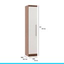 Ver imagem 4 de Guarda Roupa Grande de Canto Modulado Castanho Branco SEL05