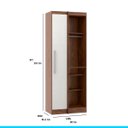 Ver imagem 6 de Guarda Roupa Grande de Canto Modulado Castanho Branco SEL05