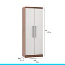 Ver imagem 5 de Guarda Roupa Grande de Canto Modulado Castanho Branco SEL05