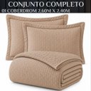 Ver imagem 6 de Kit Sublime Edredom Queen Size Grosso Sherpa Dupla Face:caqui