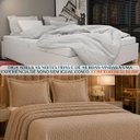 Ver imagem 4 de Kit Sublime Edredom Queen Size Grosso Sherpa Dupla Face:caqui