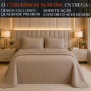 Ver imagem 2 de Kit Sublime Edredom Queen Size Grosso Sherpa Dupla Face:caqui