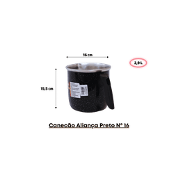 Canecão Aliança Colorido Nº 16 Rizzolar - Praticidade e Elegância em sua Cozinha Preto - 5