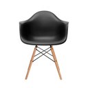 Ver imagem 4 de Mesa de Jantar Redonda em Madeira 110cm Preta com 4 Poltronas Pretas Preto