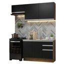Ver imagem 3 de Armário de Cozinha Compacta 180cm Rustic/Preto Glamy Madesa 09