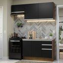 Ver imagem 1 de Armário de Cozinha Compacta 180cm Rustic/Preto Glamy Madesa 09