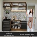 Ver imagem 7 de Armário de Cozinha Compacta 180cm Rustic/Preto Glamy Madesa 09