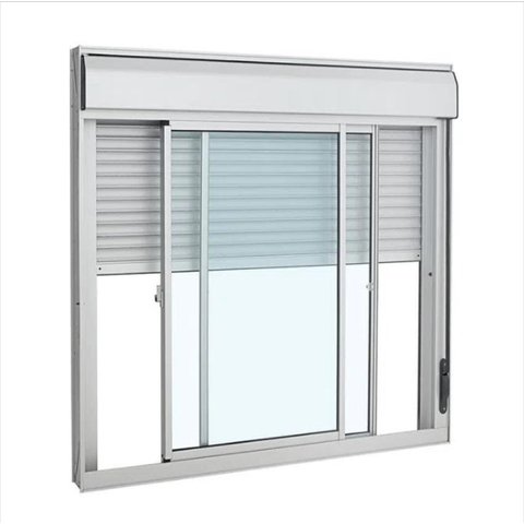 Janela C/Persiana Integrada Alumínio Branco 2Fls Móveis - 120x120