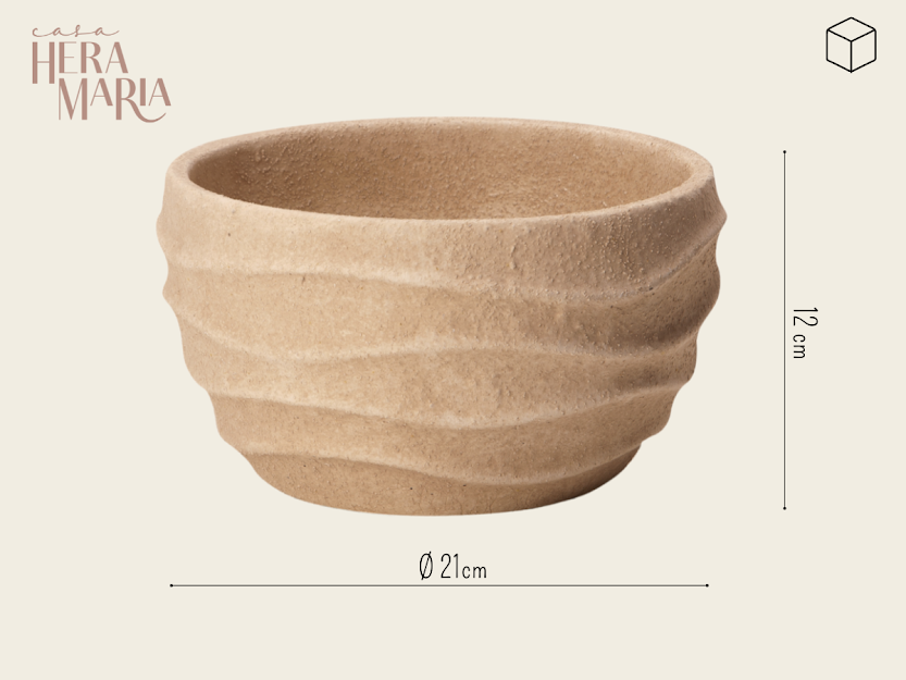 CACHEPOT VASO DECORATIVO ARTESANAL EM CIMENTO GRANDE - 2