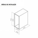 Ver imagem 3 de Suporte Porta Espetos de Embutir na Lateral do Móvel com 3 Ganchos Masutti Copat Aço Cromado