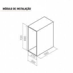 Suporte Porta Espetos de Embutir na Lateral do Móvel com 3 Ganchos Masutti Copat Aço Cromado - 3
