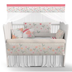 Kit Berço Enxoval de Bebê Balões com Arco-íris - Kt583