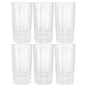 Jogo de Copos de Cristal Transparente Calcutá 370ml 6 Peças - Lyor