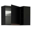 Ver imagem 4 de Armário Aéreo de Canto Madesa Reims 1 Porta e Adega Preto Cor:Preto