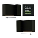 Ver imagem 5 de Armário Aéreo de Canto Madesa Reims 1 Porta e Adega Preto Cor:Preto