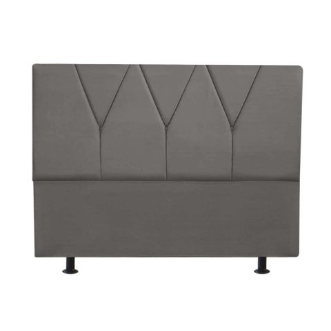 Cabeceira Estofada Casal 140CM Jade Suede Cinza Grafitte - D A DECOR D&A Decor