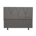 Ver imagem 1 de Cabeceira Estofada Casal 140CM Jade Suede Cinza Grafitte - D A DECOR D&A Decor