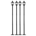 Ver imagem 1 de Kit 4 Postes para Praça 166cm Dital Heritage Clássico Preto E27 Luminária Jardim Iluminação