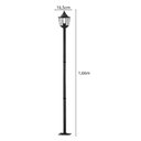 Ver imagem 3 de Kit 4 Postes para Praça 166cm Dital Heritage Clássico Preto E27 Luminária Jardim Iluminação