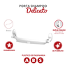 Porta Shampoo para Banheiro Linha Delicato Cor Branco Durín - 2