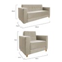 Ver imagem 5 de Kit Sofá 2 Lugares e Poltrona Denver Corano Bege - ADJ Decor