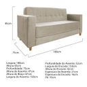 Ver imagem 3 de Kit Sofá 2 Lugares e Poltrona Denver Corano Bege - ADJ Decor