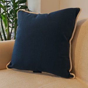 Capa de Almofada Atelier Cordão Azul Marinho 45x45