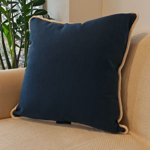 Capa de Almofada Atelier Cordão Azul Marinho 45x45