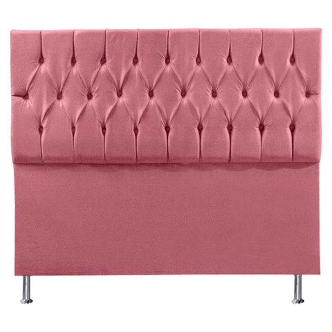 Cabeceira King 1,95m Madrid Suede Rosa - Pallazio