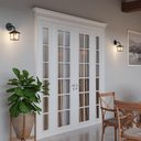 Ver imagem 4 de Kit 4 Arandela Colonial Nina Quadrada Vidro Pontilhado E27 Bivolt Preto