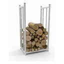 Ver imagem 3 de Suporte Porta Lenha Fogão Lareira Organizador 40x30x75 Branco