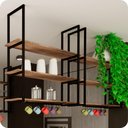 Ver imagem 1 de Prateleira Estilo Industrial Suspensa Teto Cozinha 1mt p.m
