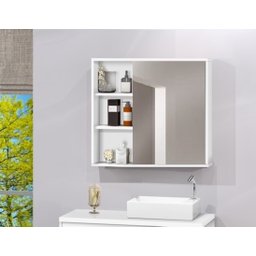 Espelho para Banheiro C/ Porta e Prateleiras Interna 60 cm - 1