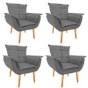 Ver imagem 1 de Kit 4 Poltronas Opala GatMagazine-Suede Grafite