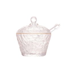 Kit Queijeira + Manteigueira + Meleira + Açucareiro de Cristal Martelado com Fio de Ouro Petra Lyor - 4