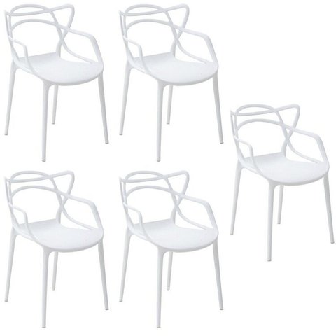 Conjunto 5 Cadeiras Allegra PP Branco