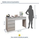 Ver imagem 4 de Penteadeira 5 Gavetas 100% MDF sem Espelho Giulia Yescasa