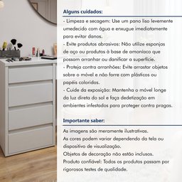 Penteadeira 5 Gavetas 100% MDF Sem Espelho Giulia Yescasa - 10