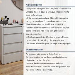 Penteadeira 5 Gavetas 100% MDF Sem Espelho Giulia Yescasa - 11