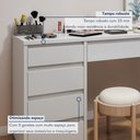 Ver imagem 6 de Penteadeira 5 Gavetas 100% MDF Sem Espelho Giulia Yescasa