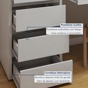 Ver imagem 7 de Penteadeira 5 Gavetas 100% MDF Sem Espelho Giulia Yescasa