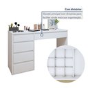 Ver imagem 3 de Penteadeira 5 Gavetas 100% MDF Sem Espelho Giulia Yescasa