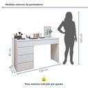 Ver imagem 4 de Penteadeira 5 Gavetas 100% MDF Sem Espelho Giulia Yescasa