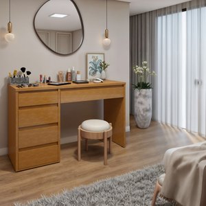 Penteadeira 5 Gavetas 100% MDF Sem Espelho Giulia Yescasa