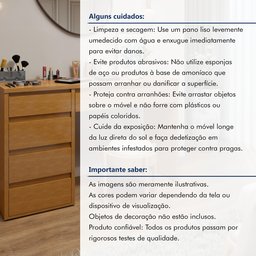 Penteadeira 5 Gavetas 100% MDF Sem Espelho Giulia Yescasa - 10