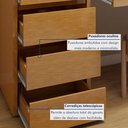 Ver imagem 7 de Penteadeira 5 Gavetas 100% MDF sem Espelho Giulia Yescasa