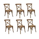 Ver imagem 1 de Kit com 6 Cadeiras de Jantar Katrina Marrom/Bétula